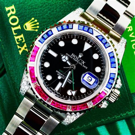 rolex pepsi diamond|vintage rolex gmt pepsi.